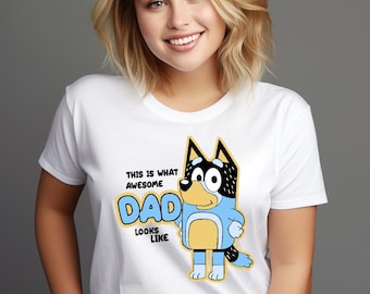 Bluey Rad Dad Shirt PNG: Funny Family Design (Digital Download)
