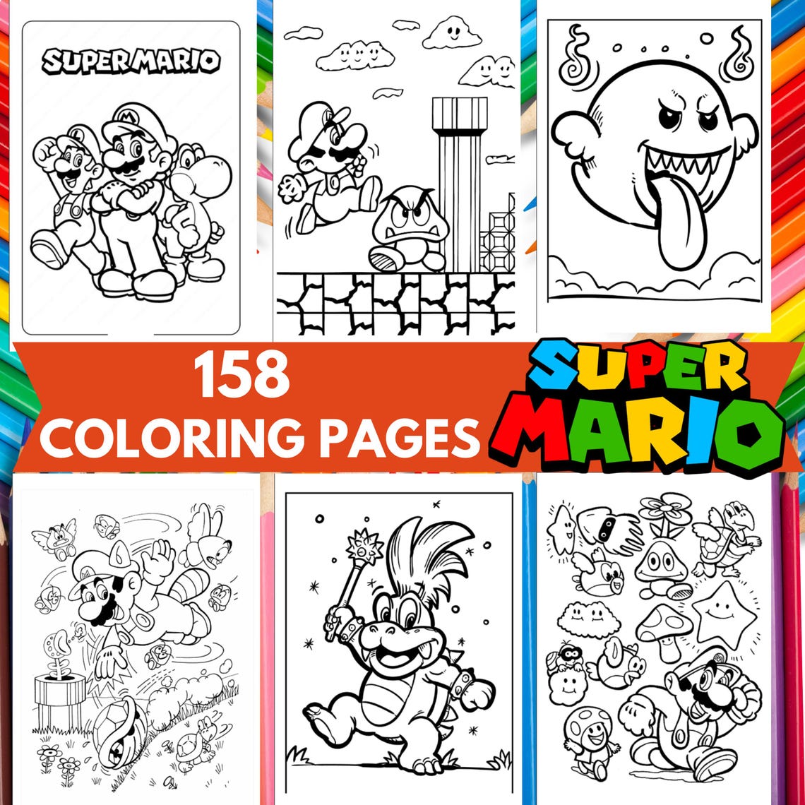 158 Super Mario Coloring Pages, Super Mario Coloring Book, Coloring ...