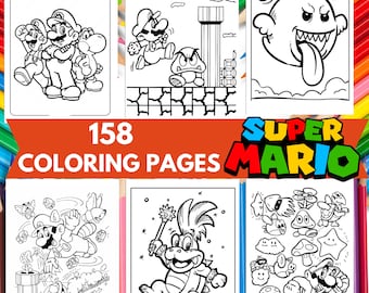 Super Mario Coloring Book: 158 Pages of Fun