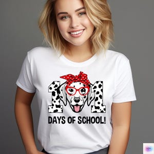 101 Days of School Dalmatian Dog SVG PNG (Digital Download)