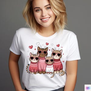 Valentine Cats PNG: Cat Lover Digital Art (Digital Download)