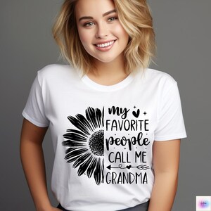 Grandma Sunflower SVG Design: My Favorite People Call Me Grandma (Digital Download)