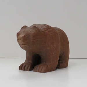 Handmade Soapstone Grizzly Bear Sculpture by Dene Carver