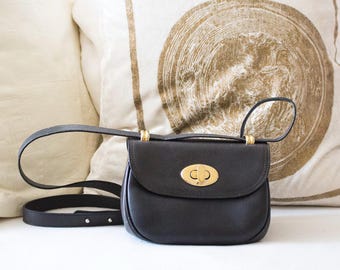 Escada Black Canvas Gold Flower Accents Shoulder Bag - Etsy