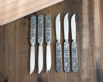 Norwegian Pewter Konge Tinn Flatware. Scandinavian MCM Style. Set