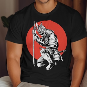Samurai T-Shirt, Japanese Warrior Tee, Anime Style, Manga Art Shirt, Ronin Design, Japan Gift, Katana Sword, Martial Arts, Asian Culture