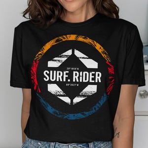 Retro Palm Trees T-Shirt, Circle Graphic Tee, Tropical Vibes, Beach Lover Gift, Vibrant Colors, Trending Now, Summer Apparel, Streetwear Tee