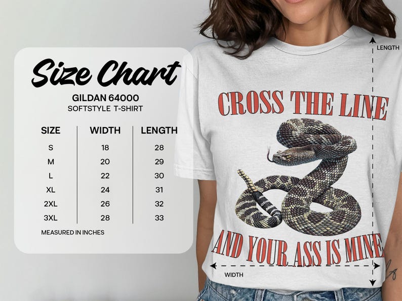 Rattlesnake Shirt with Bold Graphic, 100% Ring Spun Cotton Tee image 19