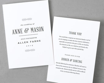 flat wedding program template download instantly gold etsy