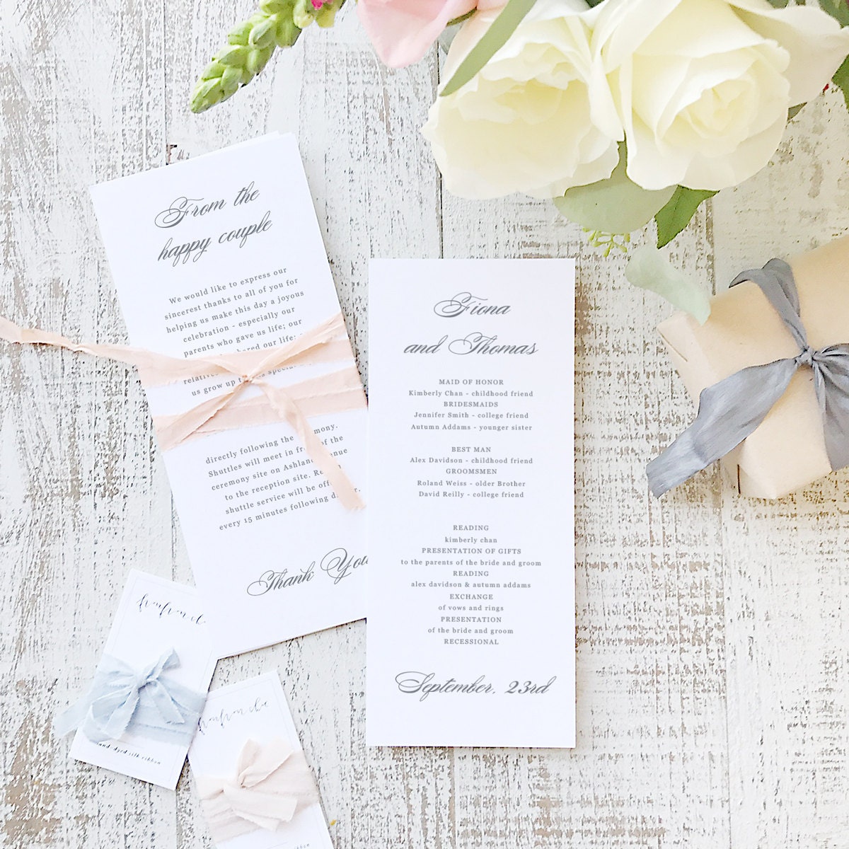 instant printable wedding program template instant download