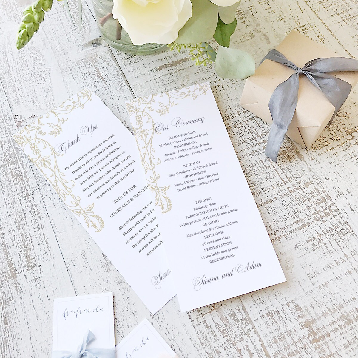 instant printable wedding program template instant download