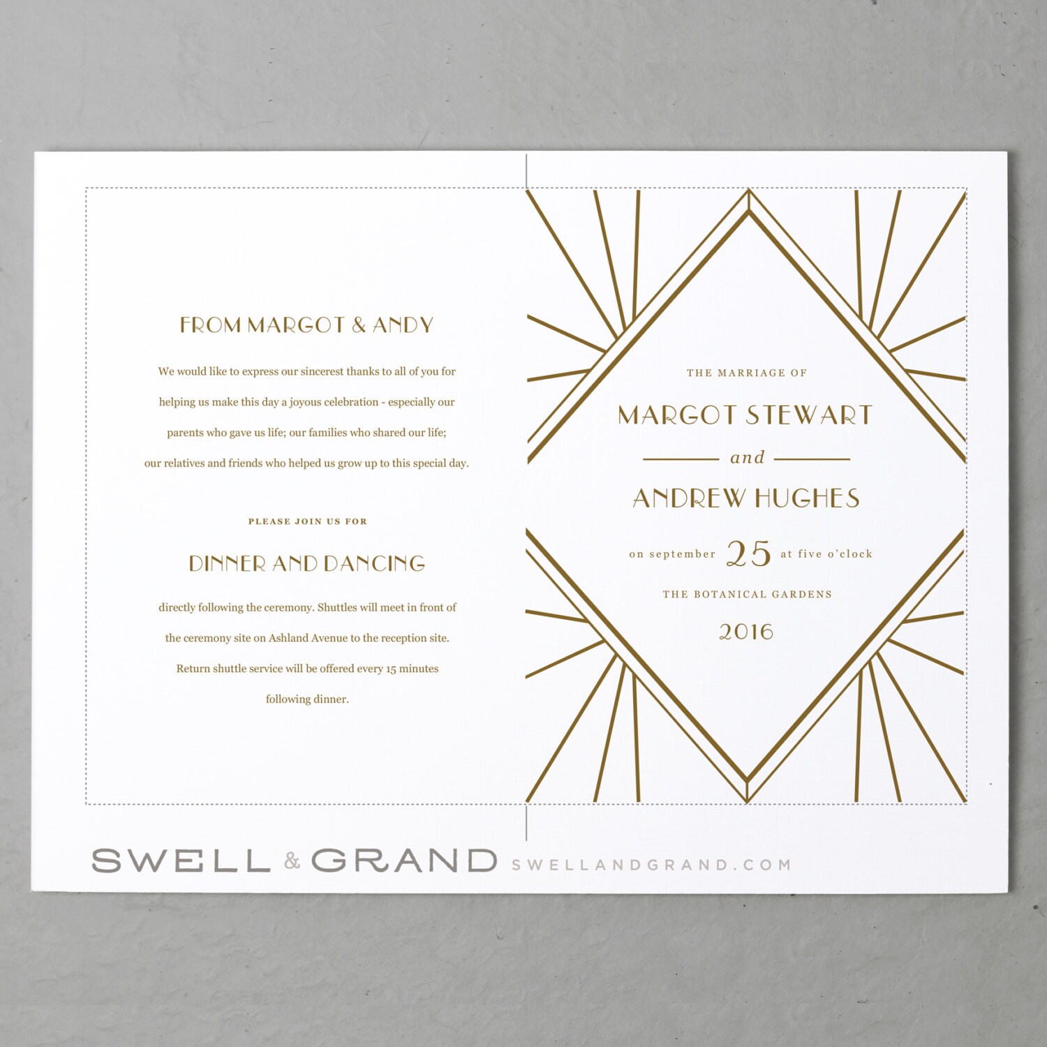 Wedding Program Template Printable Wedding Program Folded Order