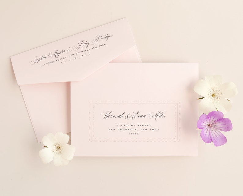 Printable Wedding Envelope Template Rose Dots