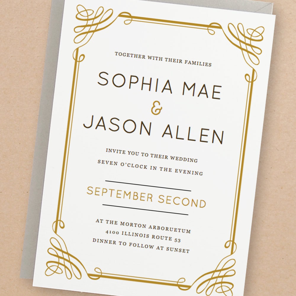 printable wedding invitation template instant download classic