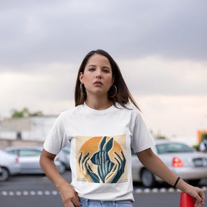 Rabbit Shadow Art T-Shirt | Cool Artistic Tee | Unique Gift Idea for Animal & Art Lovers