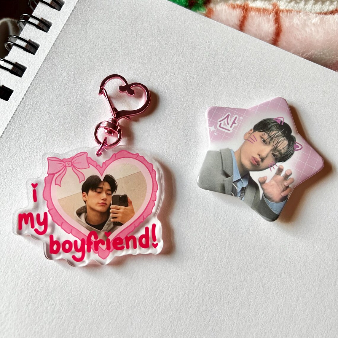 Choi San I Love My Bf Acrylic Keychain! | Kpop | Ita Bag | Fan | Bias ...