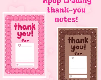thank you♡ K-pop Thank You Cards for Trading and Selling / Digital Download