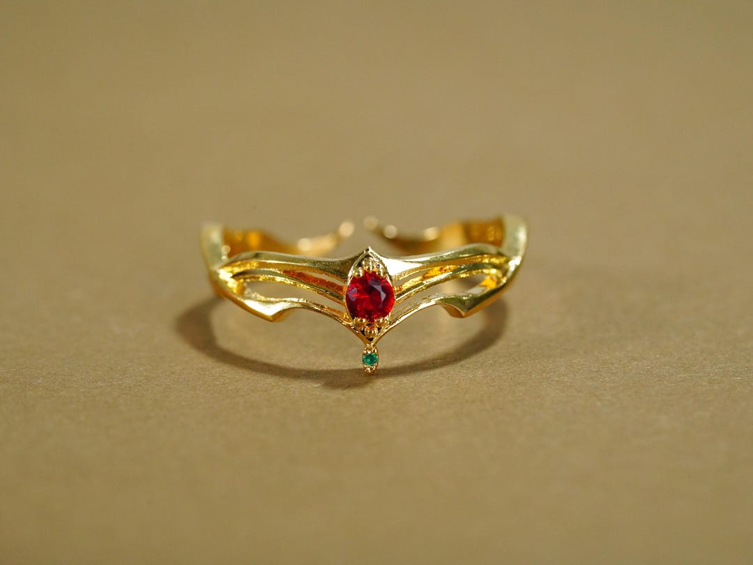 Ff7 Rings EXCLUSIVE Custom FF7 Rebirth Circlet Ring, Handmade 14k Gold Plated ...