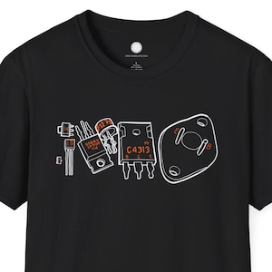Transistor Package Types Tee: Semiconductor History Electronics Engineer | Vintage Tech Circuit Builder Component Gift Shirt