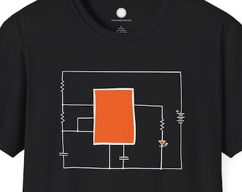 Hand Drawn 555 Timer Schematic Electronics Tee | Electrical Engineer Hardware Hacker T-Shirt | Circuit Design Geek Gift | Mystery Design