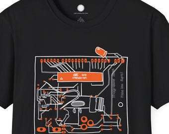 Hand-drawn PCB Inspired by Arduino Prototype 0 |  Vintage Circuits | Electronics Hardware Hacker Engineer T-Shirt | Maker History Geek Gift
