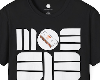Camiseta con el chip MOS SID 6581 / Logotipo de dispositivo de interfaz de sonido / Camiseta de regalo para hackers, electrónica vintage, chiptune y hardware informático retro de Commodore 64