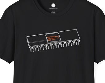 Z80 CPU T-Shirt Hand-Drawn | Mostek Ceramic Chip Minimal | Retro Computing Electronics Engineer Tee
