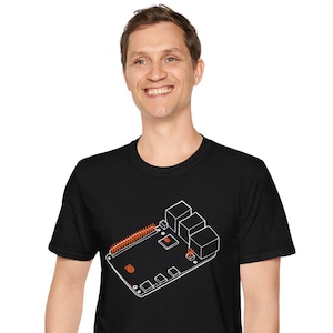 Raspberry Pi 5 T-shirt Handritad | Enkelkortsdator Gåva | Maker Hardware Tee | Elektronikingenjör Pi Design