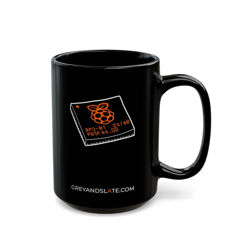 Taza con chip RP2040 / Microcontrolador dibujado a mano / Regalo para creadores Ingeniero electrónico Raspberry Pi Pi imagen 4