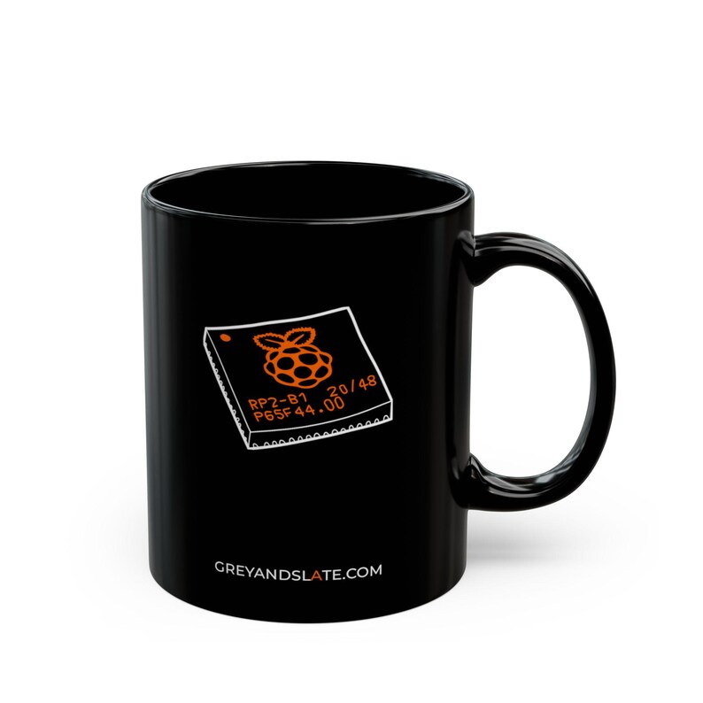 Taza con chip RP2040 / Microcontrolador dibujado a mano / Regalo para creadores Ingeniero electrónico Raspberry Pi Pi imagen 7