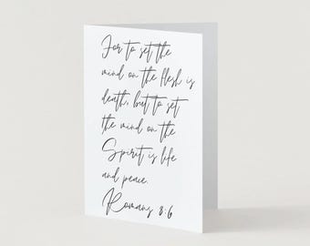 Simple minimalist scripture encouragement greeting card