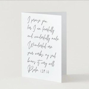 Simple Minimalist Birthday/Brith Scripture Card