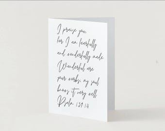 Simple Minimalist Birthday/Brith Scripture Card