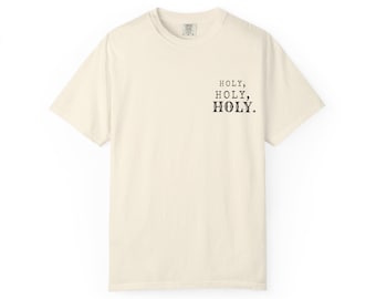 Hand Drawn Holy, Holy, Holy Angel Illustration T-Shirt | Religious Scripture Design