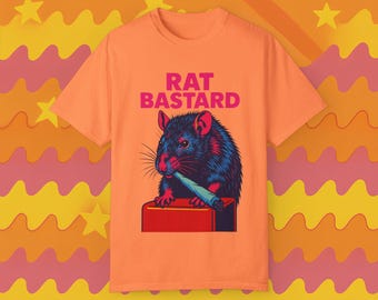 Rat Bastard Unisex T-Shirt, Funny Animal Graphic Tee, Humor Apparel