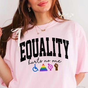 Equality Hurts No One T-shirt, Equal Rights shirt, LGBTQ shirt, Rainbow tee shirt, Human Rights Shirt, BLM Shirt, Social Justice Shirt Gift