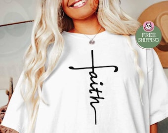 Faith shirt, Christian Cross t-shirt, Christian Gift, Faith Gift, Christian Shirts, Love and Grace, Faith Cross, Vertical Cross, Jesus tee