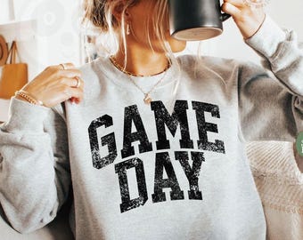 Game Day Sweatshirt, Sports Mascot Sweater, Football Gameday Sweatshirt, School Team Sweatshirt, Baseball Game Day, Vintage Game Day Outfit