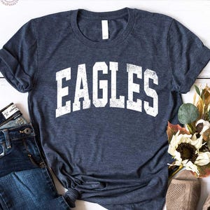 Vintage Eagles T-shirt, Distressed Eagles Game Day shirt, College Spirit tee, Eagles Mascot shirt, Teachers Gameday shirt, Football Mom tee