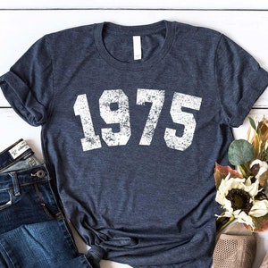 Vintage 50th Birthday T-shirt, 1975 shirt, 50th Birthday Gift, Birthday Gift for Women, Distressed 1975 tee, 1975 birthday shirt for dad