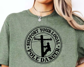 Camiseta divertida de liniero, camiseta de electricista liniero, papá trabajador de línea, regalos de liniero, camiseta de liniero eléctrico, camiseta de esposa de liniero, regalo para liniero