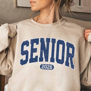 Senior 2026 Sweatshirt, Vintage Senior Crewneck, Class of 2026 Hoodie gift, Senior Graduation Gift, 2026 Senior Sweatshirts, College Sweater