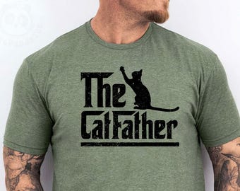 The Catfather Mens T-shirt - Funny Cat Owner Gift - Cat Dad Shirt