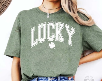 Vintage Lucky T-shirt, St Patty's shirt, Women's Lucky tee, Teacher St Patrick's Day Shirt, distressed Lucky Shirt, Irish tee shirt