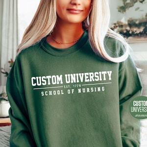 Personalized University Sweatshirt, Custom University Gift, Custom University Sweater, Custom College Name Crewneck Sweatshirt, Student Gift