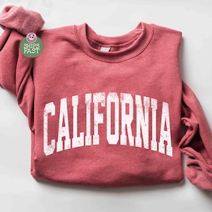 Vintage California Sweatshirt, Summer Sweater, Beach Hoodie, Vacation Sweatshirt, California Beach Sweatshirt, California Trip Sweatshirt
