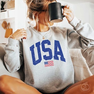 USA flag Sweatshirt, vintage USA Sweatshirt, Patriotic Sweatshirt, American Flag Sweatshirt, America Sweatshirt, USA Flag Hoodie 4th of July