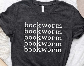 Shirt boekenwurm, leesgrage tshirt, minimalistisch boekenshirt, cadeaus voor boekenliefhebbers, boekenliefhebber vrouwen, shirt boekenclub, cadeau boekenclub