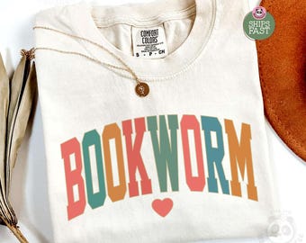 Koszulka Retro Bookworm / Koszulka Comfort Colors Book / Bluza Book Lover / Koszulka Book Lover, strój książkowy, koszulka Reading Teacher