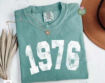 Vintage 1976 T-shirt, Comfort Colors 50th Birthday Shirt, 50th Anniversary Shirt, 50th Birthday Gift, 1976 Tshirt